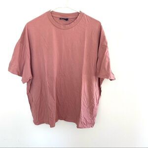 ASOS design over sized pink short sleeve shirt medium